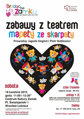 Mapety ze skarpety, czyli zabawy z teatrem dla najmłodszych w Centrum Kultury Zamek